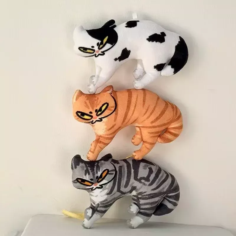 Cheeky Cat ぬいぐるみクッション – ソファ,ベッド,居心地の良い部屋用の横目猫スローピロー