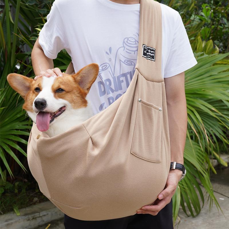 イニシャル入りペットキャリーバッグ｜小型犬・猫用カスタム斜めがけショルダーバッグ ペットお出かけバッグ