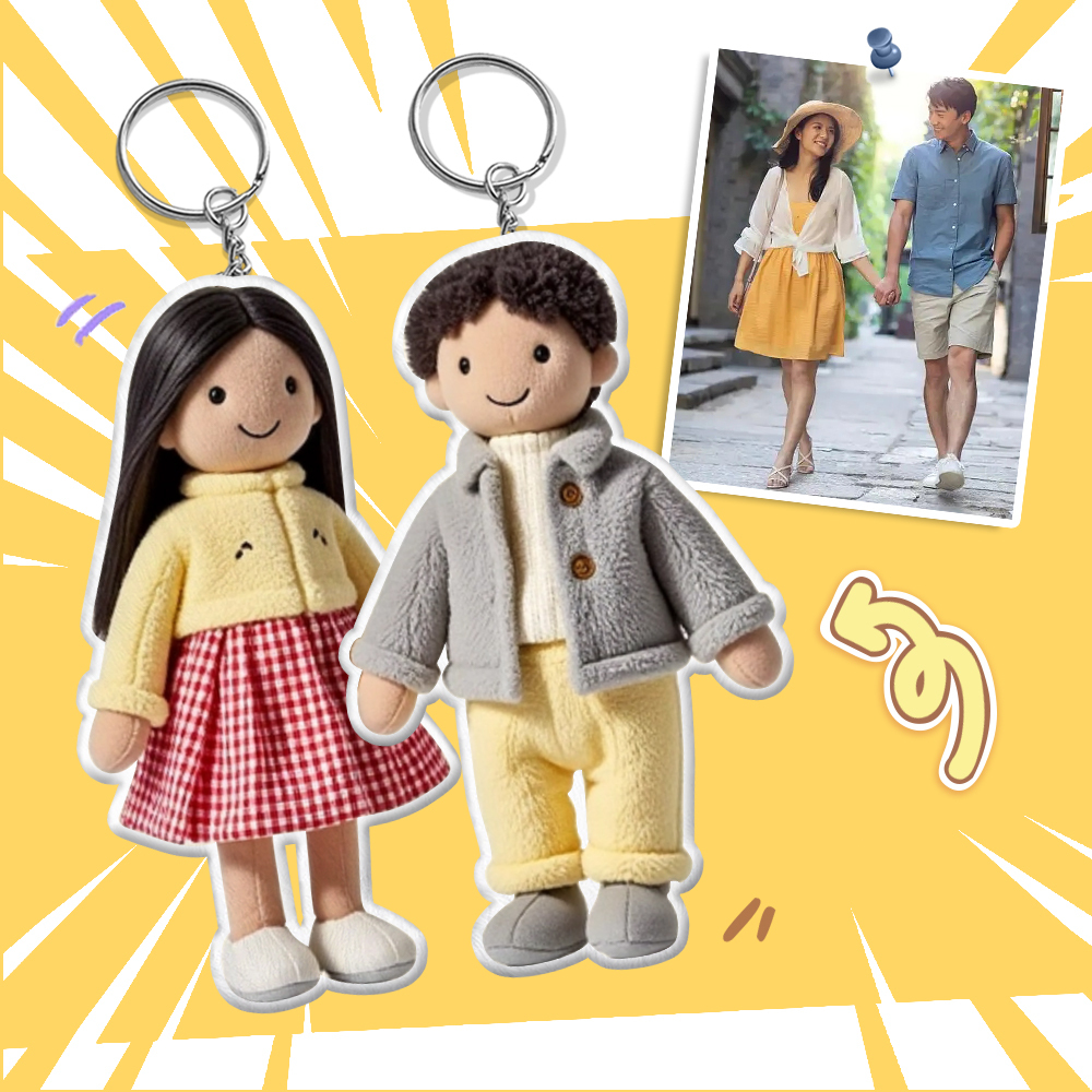 ふわふわぬいぐるみ、キーホルダー付きの可愛いデザインぬいぐるみキーホルダー