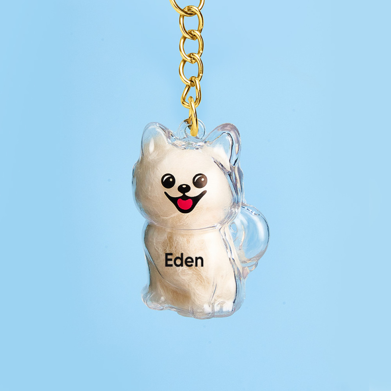 犬の毛のコレクターキーホルダーバッグチャームメモリアル収納ボックス