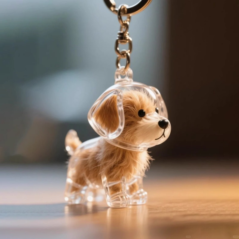 犬の毛のコレクターキーホルダーバッグチャームメモリアル収納ボックスセンチメンタルペットの毛の保管に最適犬好きへのギフト - 