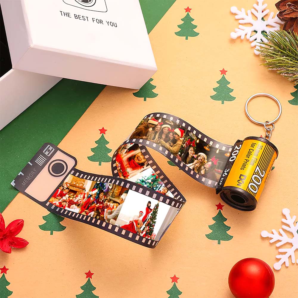 カスタムフィルムロールキーホルダー1年記念日プレゼントカスタマイズ可能なロマンチックな遠距離恋愛プレゼント