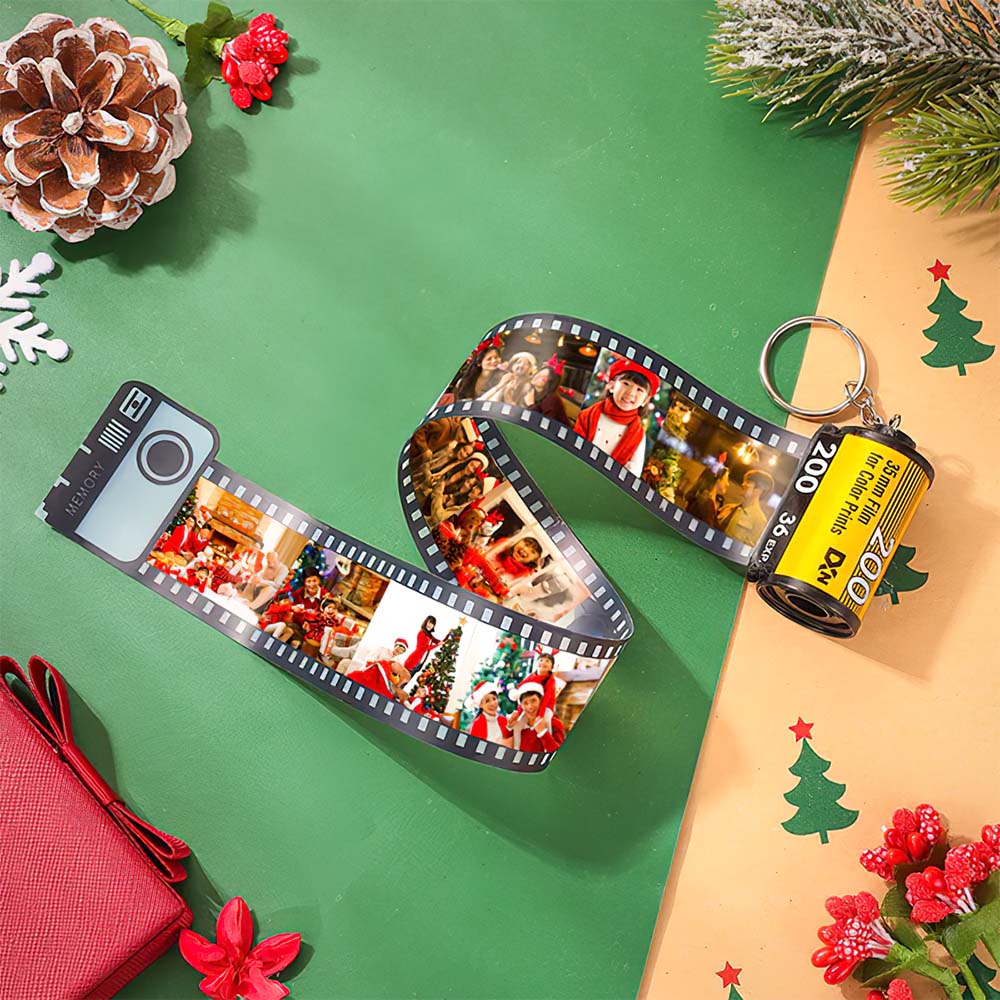 カスタムカメラロールキーホルダーベストプレゼント-写真5－20枚添付できる身に着ける贈り物遠距離恋愛プレゼント