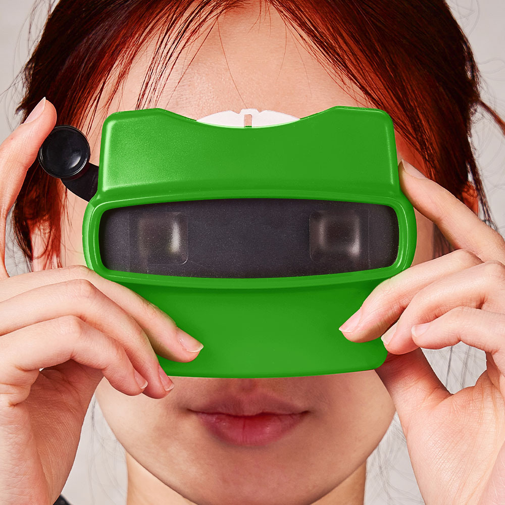 カスタムブルー 3d ビューファインダーとリール – 自分の写真でパーソナライズされたクリスマスギフト テキストと写真ビューア 複数のフィルムが利用可能 カップルへのギフト -