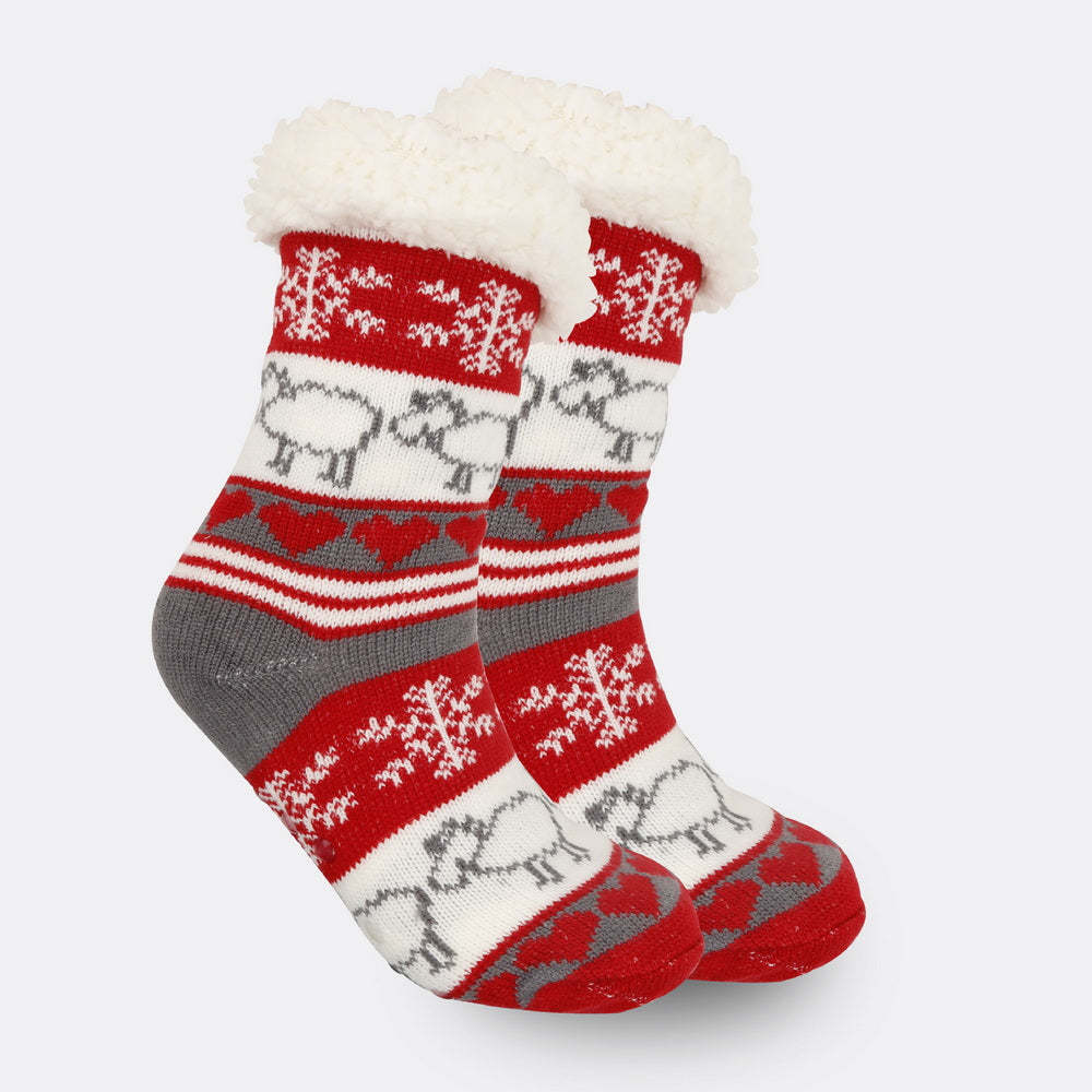 クリスマスソックス豪華なサンゴフリース冬ホームクリスマスソックスサンタクロースギフト厚い靴下 -