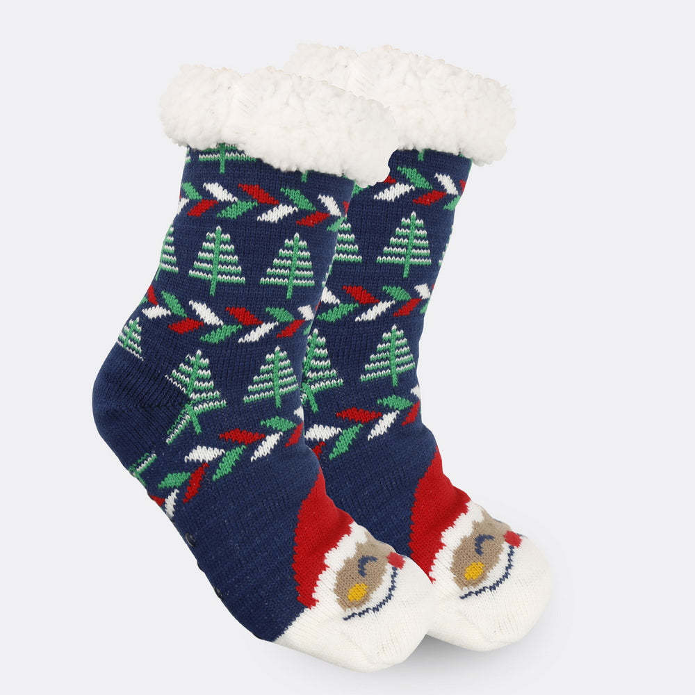 クリスマスソックス豪華なサンゴフリース冬ホームクリスマスソックスサンタクロースギフト厚い靴下 -
