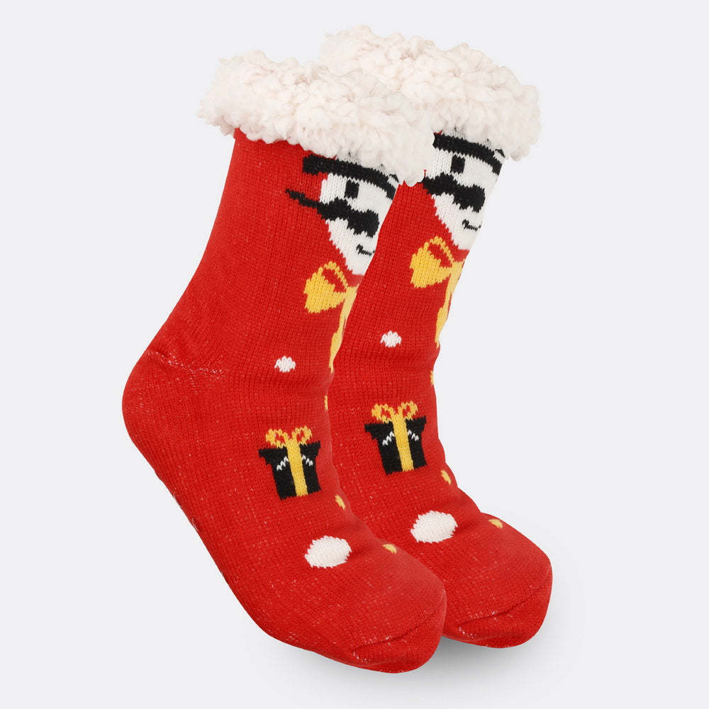 クリスマスソックス豪華なサンゴフリース冬ホームクリスマスソックスサンタクロースギフト厚い靴下 -