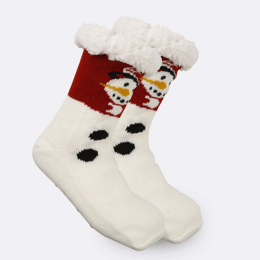 クリスマスソックス豪華なサンゴフリース冬ホームクリスマスソックスサンタクロースギフト厚い靴下 -