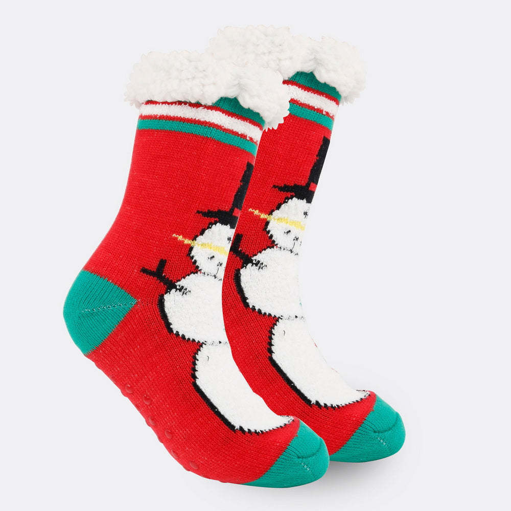 クリスマスソックス豪華なサンゴフリース冬ホームクリスマスソックスサンタクロースギフト厚い靴下 -