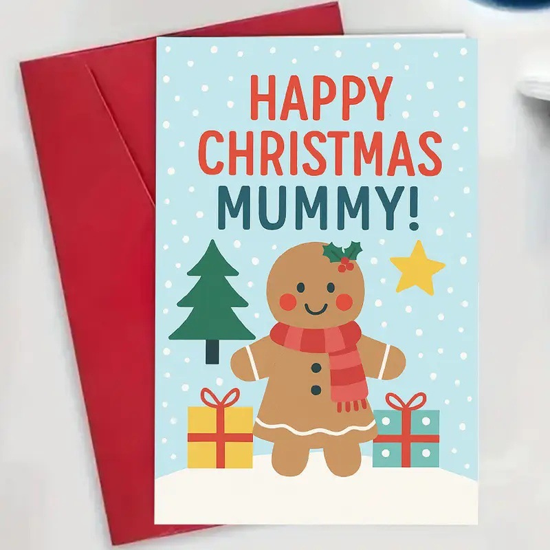 エレガントなメリークリスマスカード メリークリスマスグリーティングカード 面白いクリスマスカード