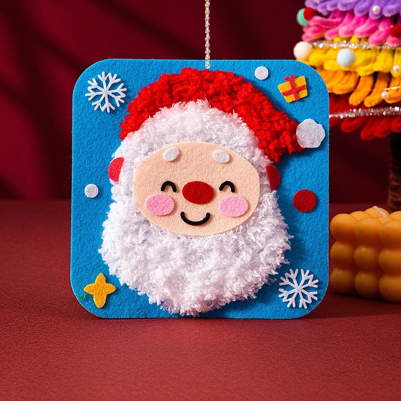 クリスマス Diy キッズ クラフトキット フェルト 裁縫 糸通し おもちゃ 楽しい手作りギフト お子様向け - 