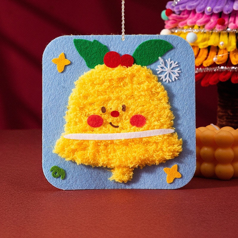 クリスマス Diy キッズ クラフトキット フェルト 裁縫 糸通し おもちゃ 楽しい手作りギフト お子様向け - 
