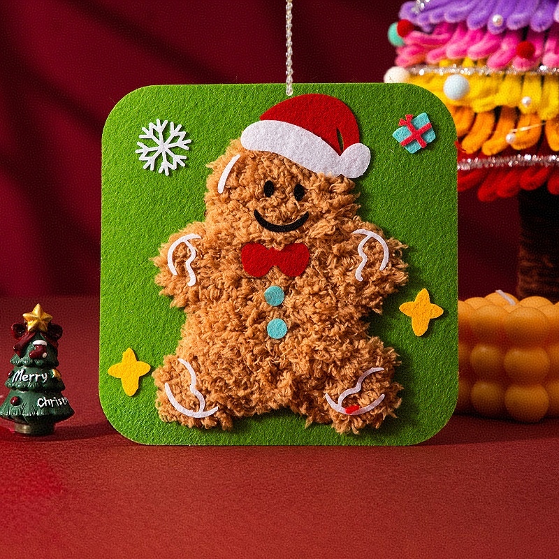 クリスマス Diy キッズ クラフトキット フェルト 裁縫 糸通し おもちゃ 楽しい手作りギフト お子様向け - 