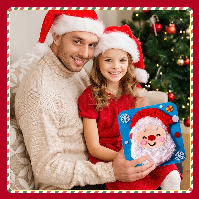 クリスマス Diy キッズ クラフトキット フェルト 裁縫 糸通し おもちゃ 楽しい手作りギフト お子様向け - 