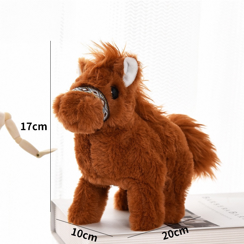 斑点のある電動ぬいぐるみ馬の歩行インタラクティブぬいぐるみポニー 斑点のある電動ぬいぐるみ馬の歩行インタラクティブぬいぐるみポニー