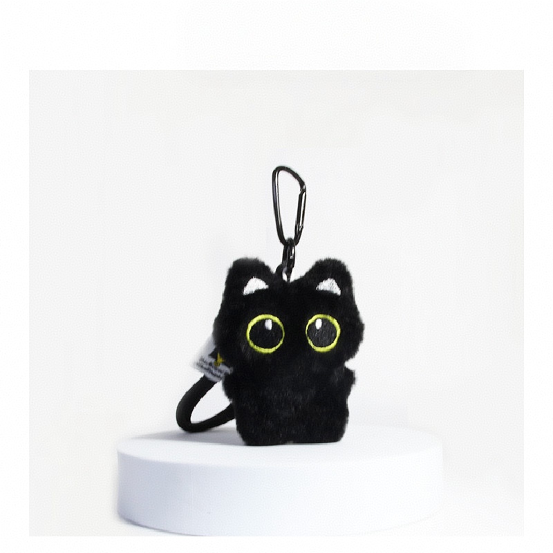 かわいい猫のキーホルダー ソフトキティバッグチャーム 愛らしい猫好きへのギフト - 