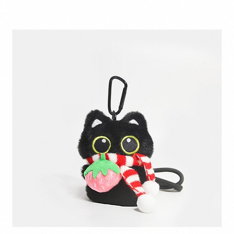 かわいい猫のキーホルダー ソフトキティバッグチャーム 猫好きへのクリスマスプレゼント - 