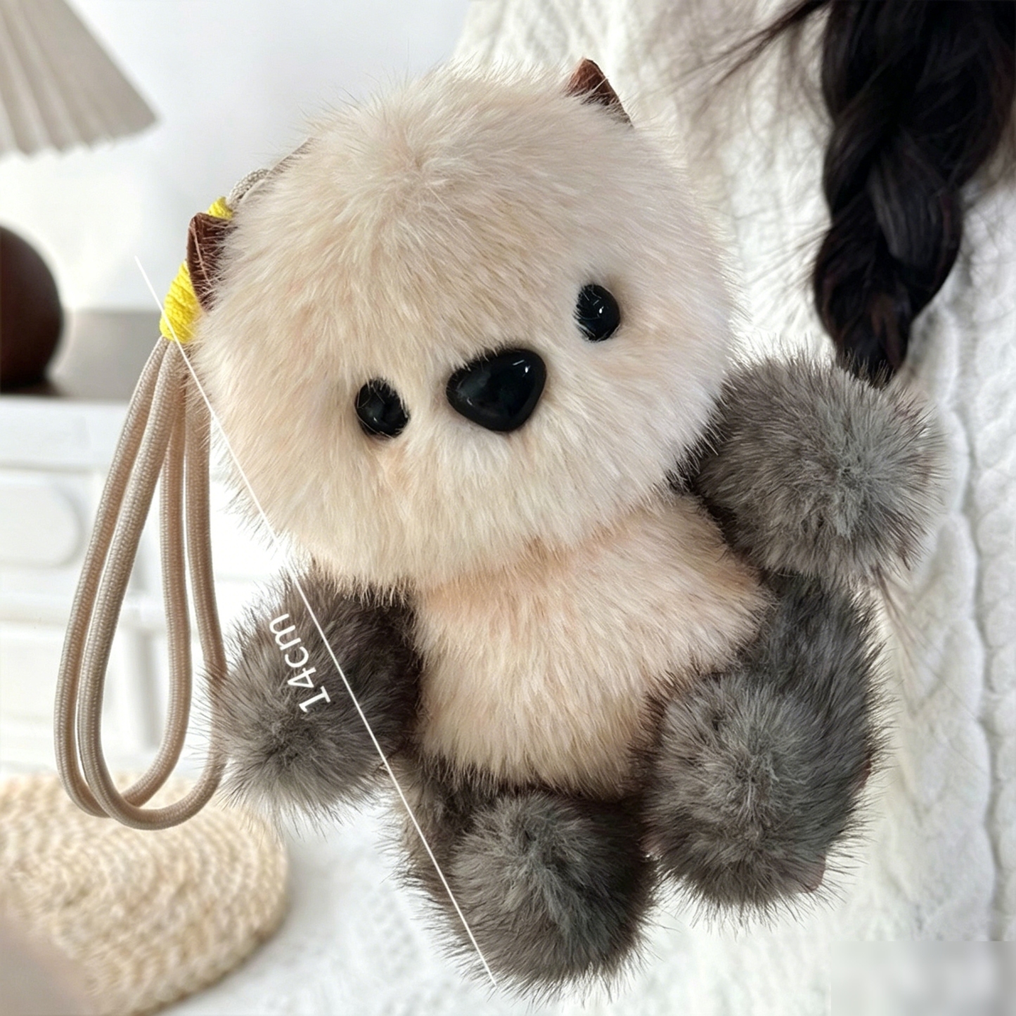 かわいい動物ぬいぐるみキーホルダーパンダクマ牛豚かわいいぬいぐるみチャームバッグペンダントソフトミニぬいぐるみギフト子供のための - GetPhotoBanketJP
