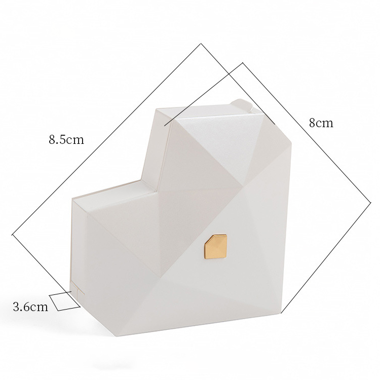 ハートリングボックス付きハートプロミスリングオープン調節可能なリングマルチカラーギフト恋人への彼女への - 