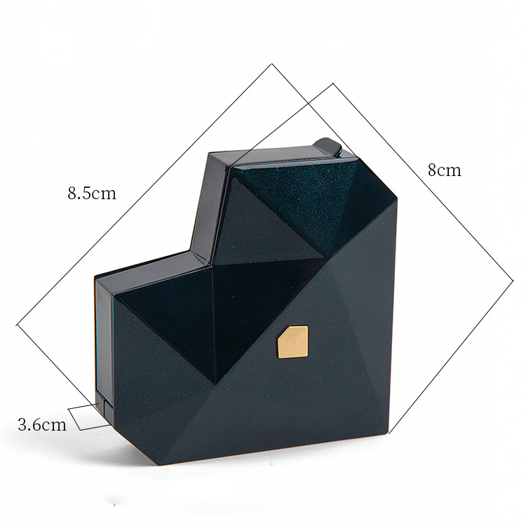 ハートリングボックス付きハートプロミスリングオープン調節可能なリングマルチカラーギフト恋人への彼女への - 