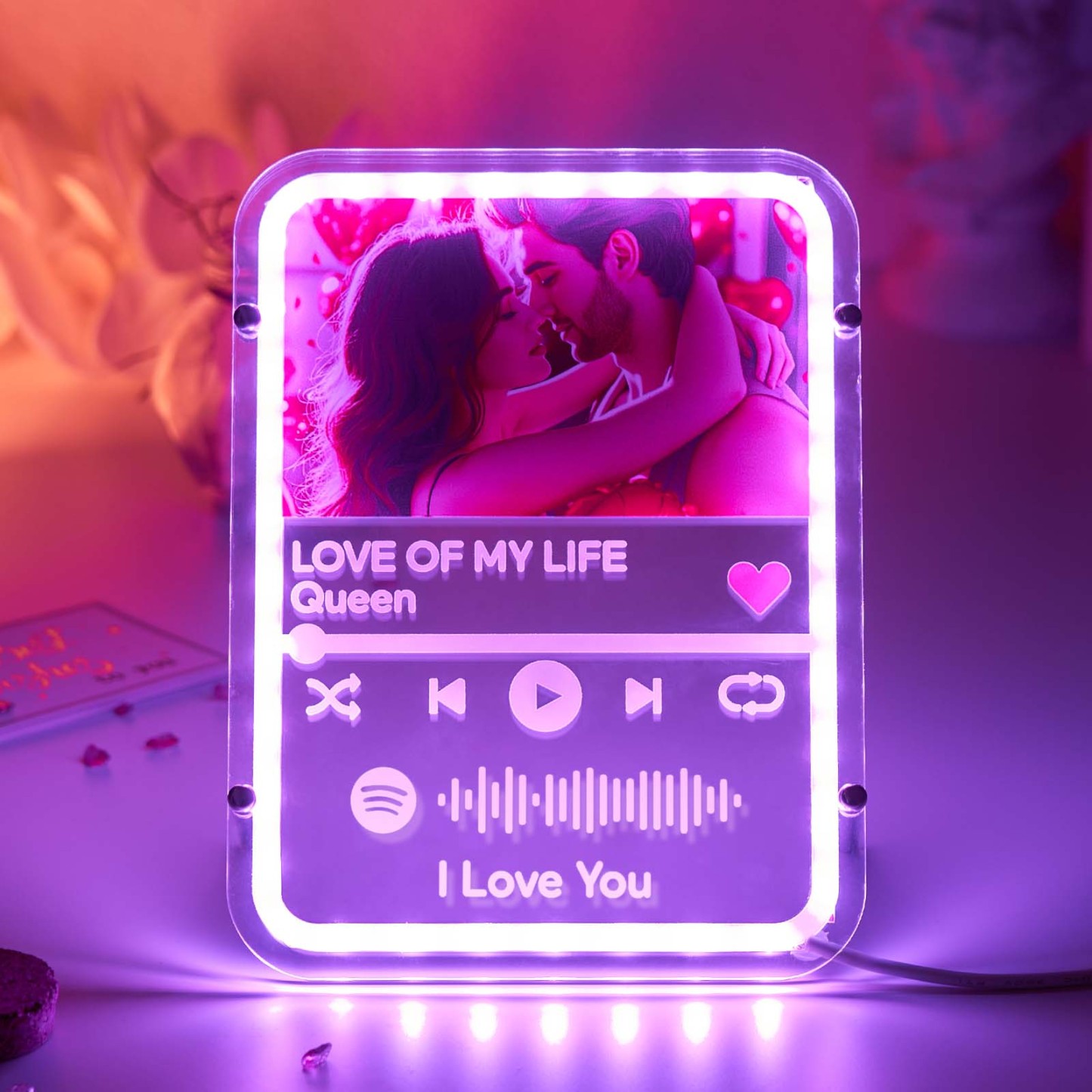 カスタムナイトライト カスタムspotifyランプ バレンタインデーギフト -