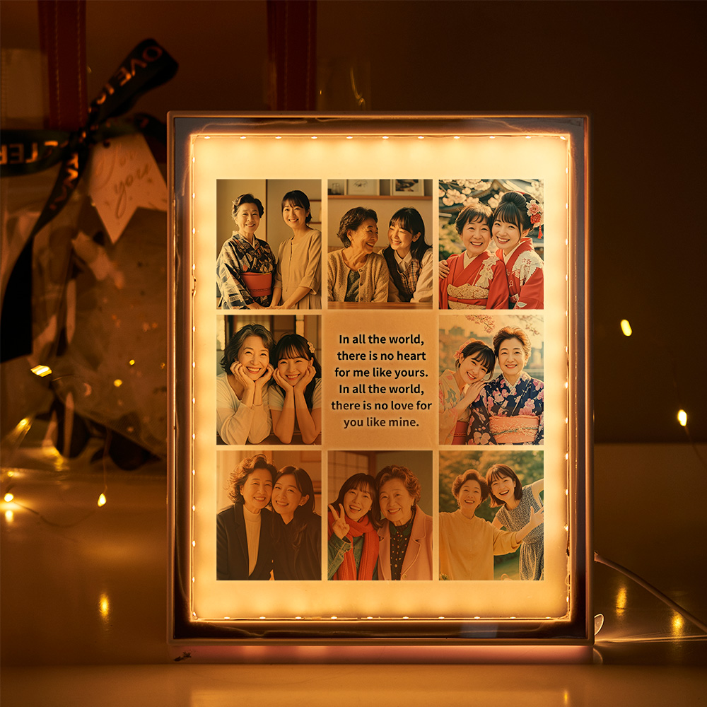 母の日ギフト｜写真が浮かぶカスタムミラーライト オーダーメイドフォトフレーム