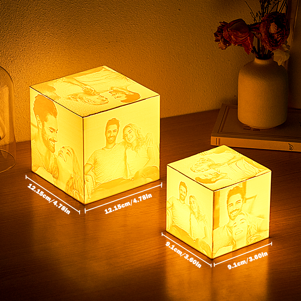 3dプリントナイトライトシャドウフォトキューブランプクリエイティブギフトカスタムフォトナイトライト