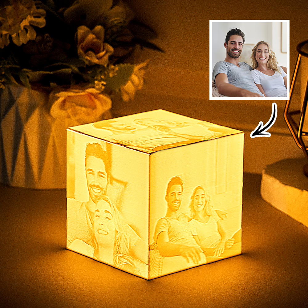 3dプリントナイトライトシャドウフォトキューブランプクリエイティブギフトカスタムフォトナイトライト