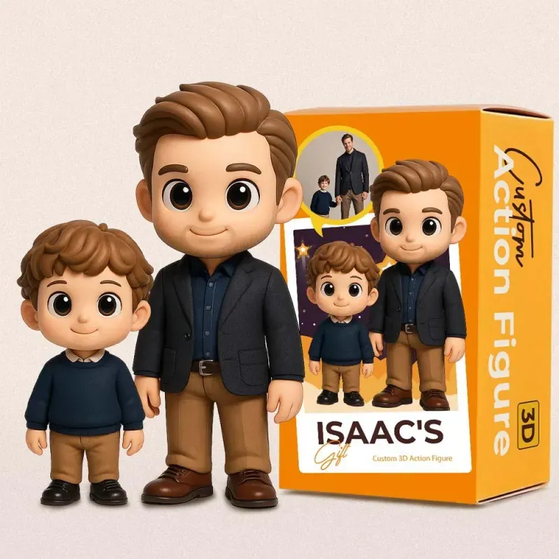 あなたの写真からのカスタムアクションおもちゃパーソナライズされたおもちゃフィギュアカスタム 3D アクションフィギュアお母さんへのギフト - GetPhotoBanketJP