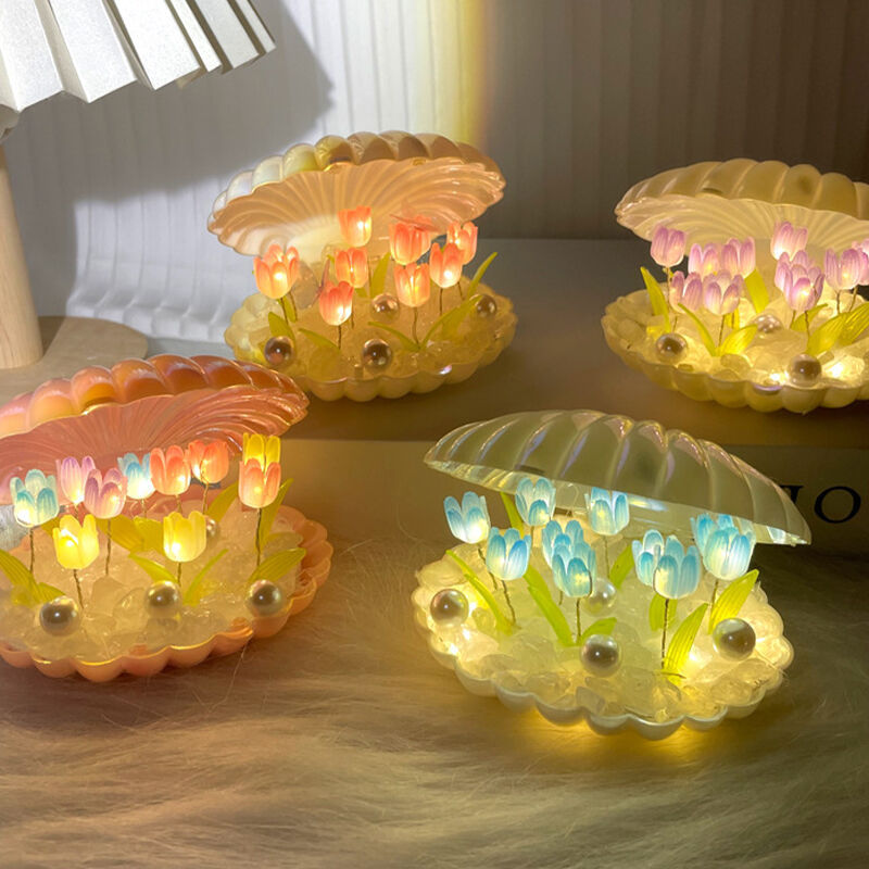 チューリップの夜光で作る温かみのあるインテリア -