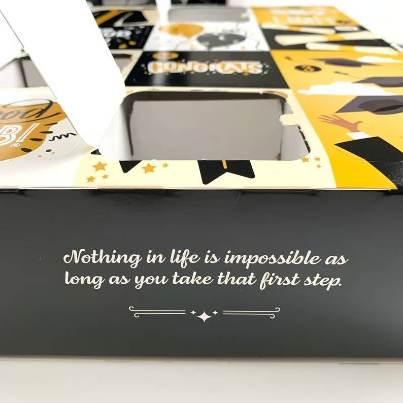 自分で詰められる空の卒業ギフト包装、12日間の卒業ギフト、卒業おめでとうギフト包装