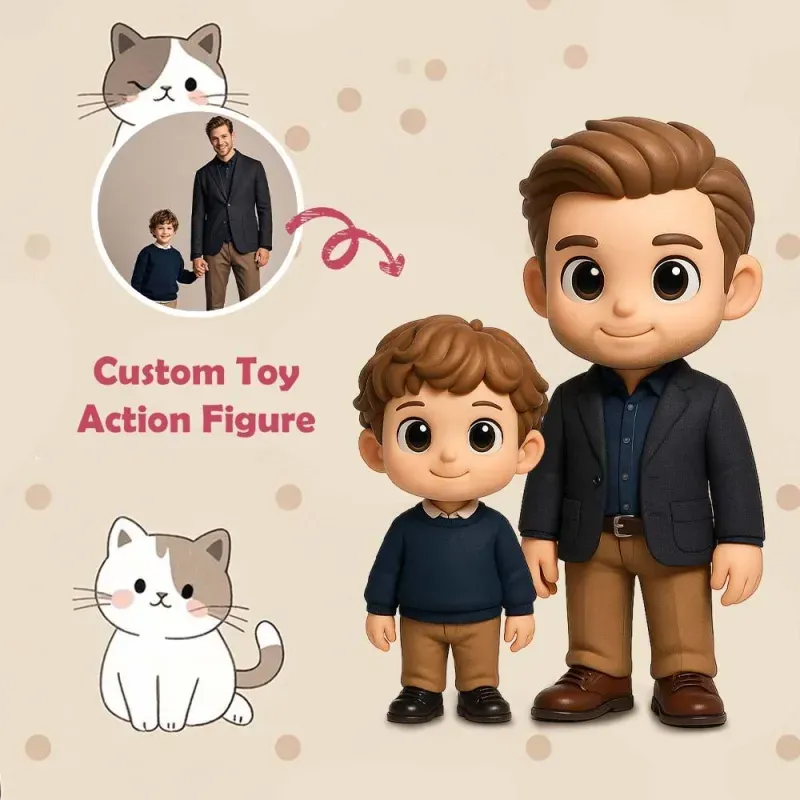あなたの写真からのカスタムアクションおもちゃパーソナライズされたおもちゃフィギュアカスタム 3D アクションフィギュアお母さんへのギフト - GetPhotoBanketJP