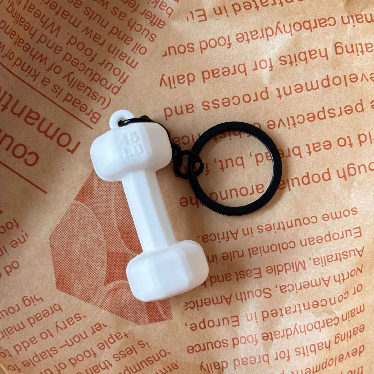 ダンベルキーホルダーアクセサリー機器ペンダントメタルミニバックパックキーホルダー - 