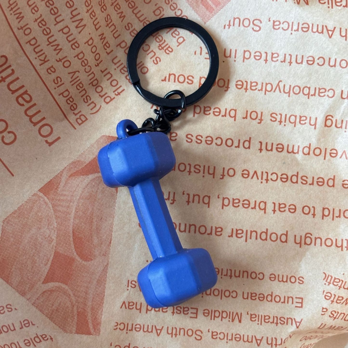 ダンベルキーホルダーアクセサリー機器ペンダントメタルミニバックパックキーホルダー - 