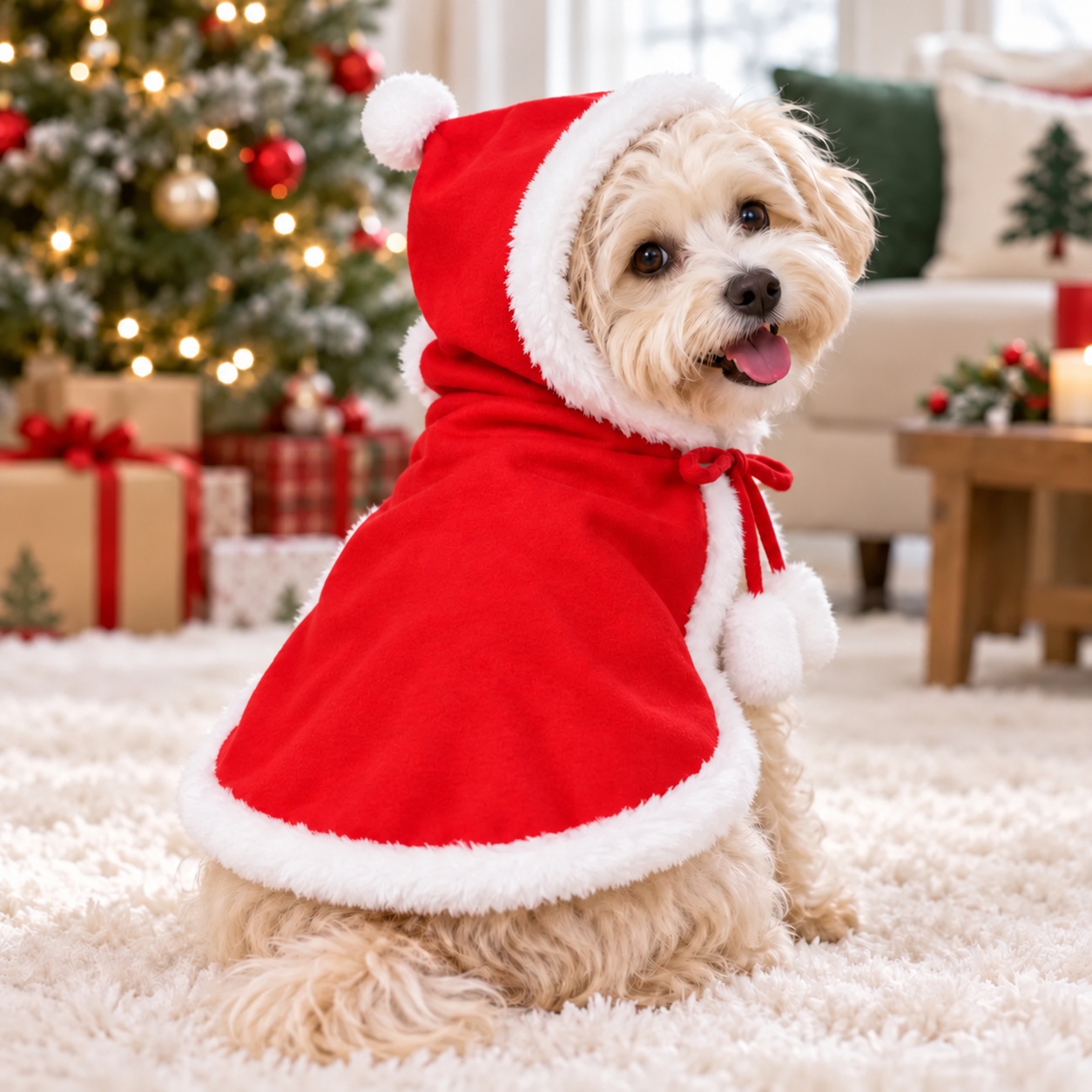 名前が印刷されたパーソナライズされたペットクリスマスケープ,犬と猫用のサンタホリデーコスチューム,お祝いのペットクリスマスギフト