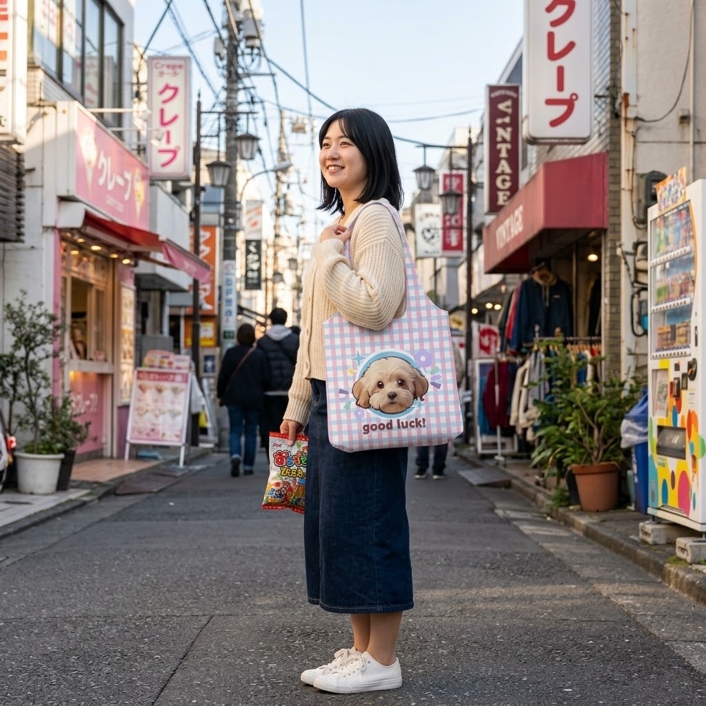 カスタム写真キャンバストートバッグ｜ペット・赤ちゃん・家族の写真で作るオリジナルトート
