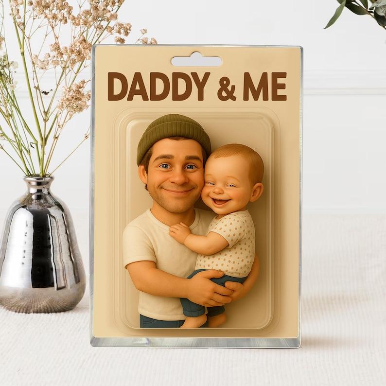 パーソナライズされた父の日ギフト.お父さんと子供の漫画のフィギュア「パパと私」アクリルディスプレイ(キッズより)