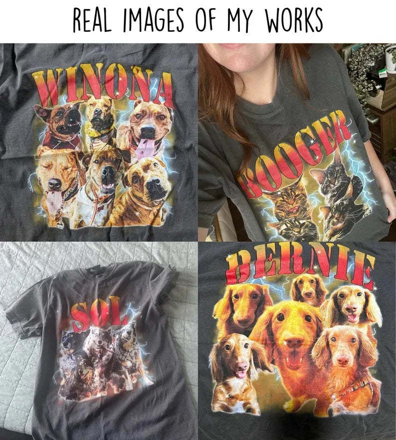 父の日プレゼントカスタムペット写真ヴィンテージTシャツパーソナライズされた名前Tシャツペットギフトドッグ