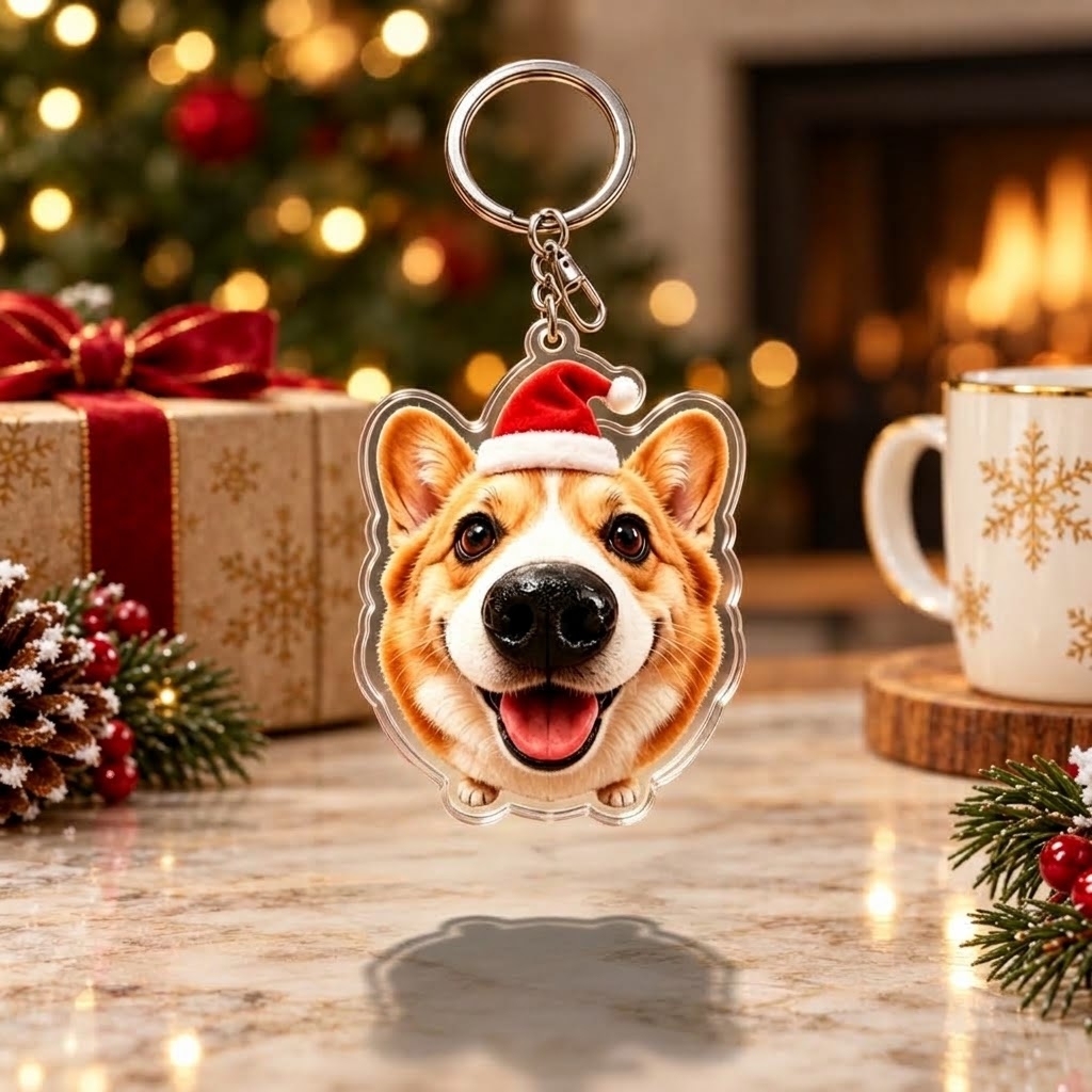 愛犬そっくり！カスタム犬の鼻スクイーズマグネット – 写真＆名前で作るクリスマス限定ペットギフト