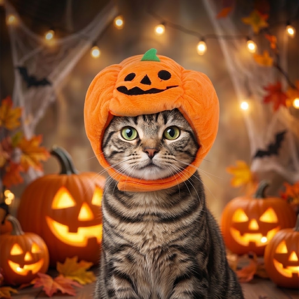 ハロウィン かぼちゃペット帽子｜犬・猫用かわいい仮装ハット ペットコスチューム ハロウィンアクセサリー お祝い・撮影に