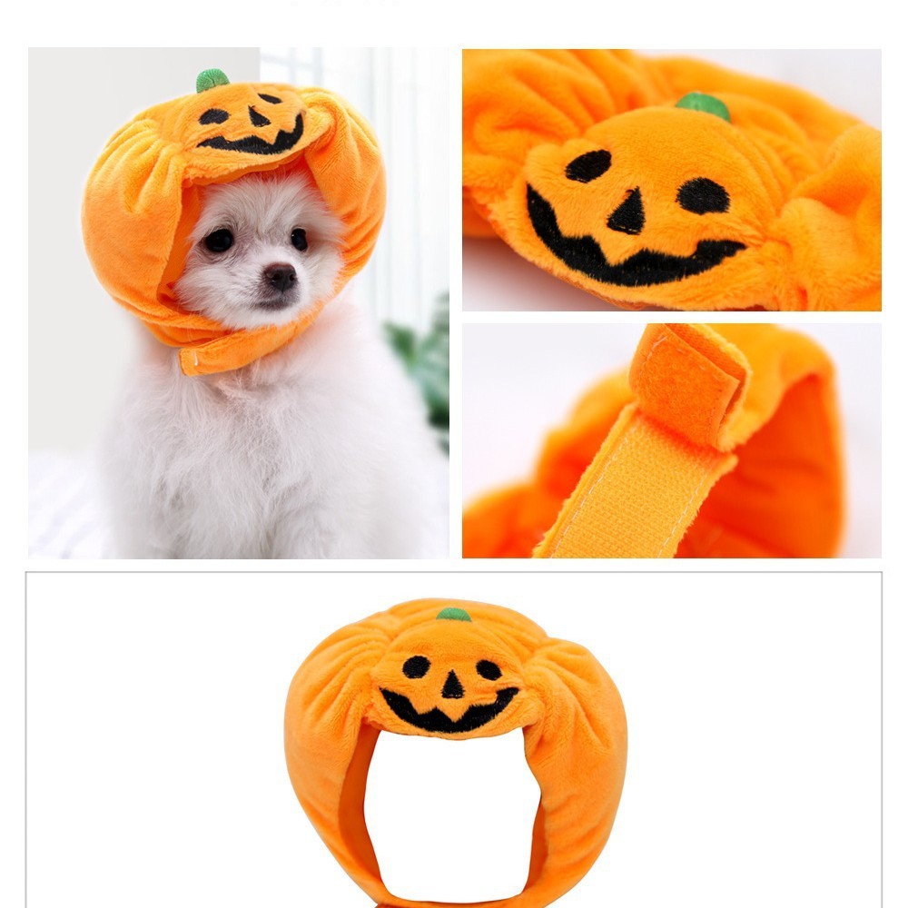 ハロウィン かぼちゃペット帽子｜犬・猫用かわいい仮装ハット ペットコスチューム ハロウィンアクセサリー お祝い・撮影に