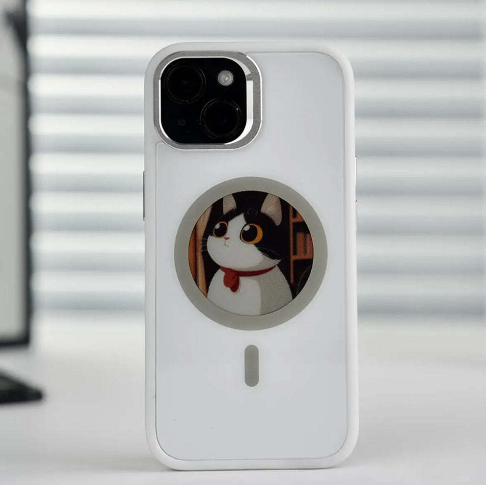 Eインクディスプレイ搭載のパーソナライズされたカスタムマグネット式携帯電話ケース.特別なギフトアイデア.ユニークなdiyデザイン. - 