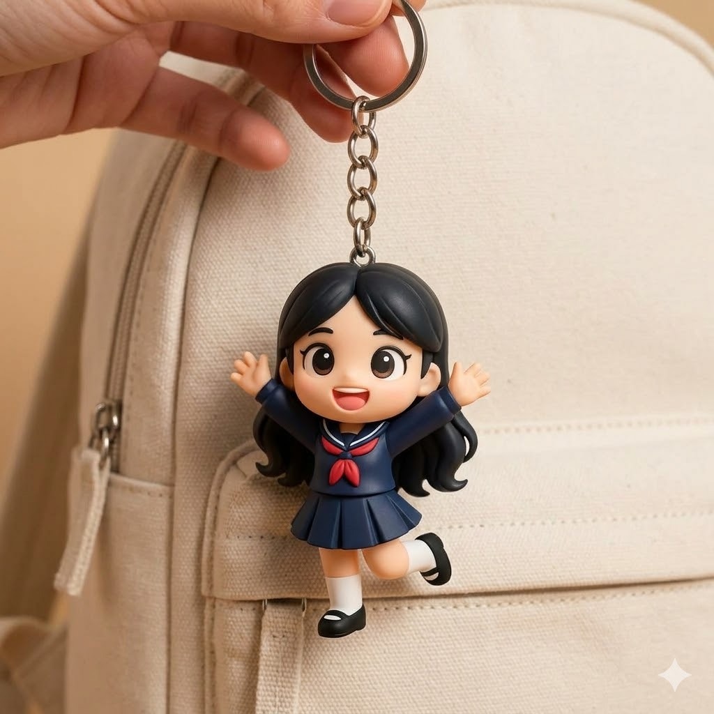 卒業・入学記念 カスタムミュージックキーホルダー スキャン可能音楽コード付き オーダーメイド 思い出ソングキーホルダー