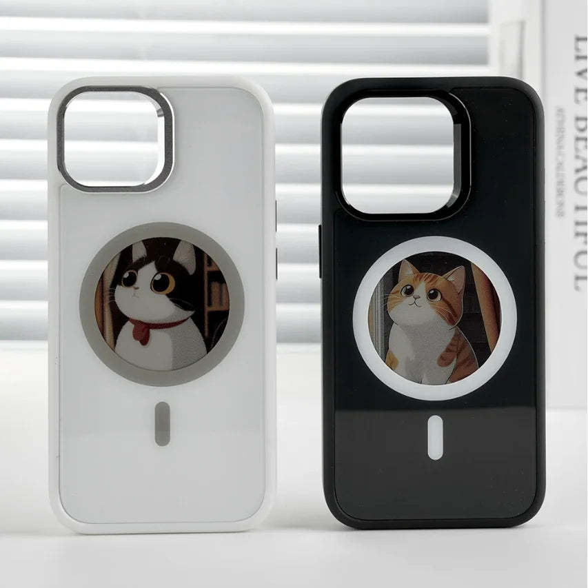 Eインクディスプレイ搭載のパーソナライズされたカスタムマグネット式携帯電話ケース.特別なギフトアイデア.ユニークなdiyデザイン. - 