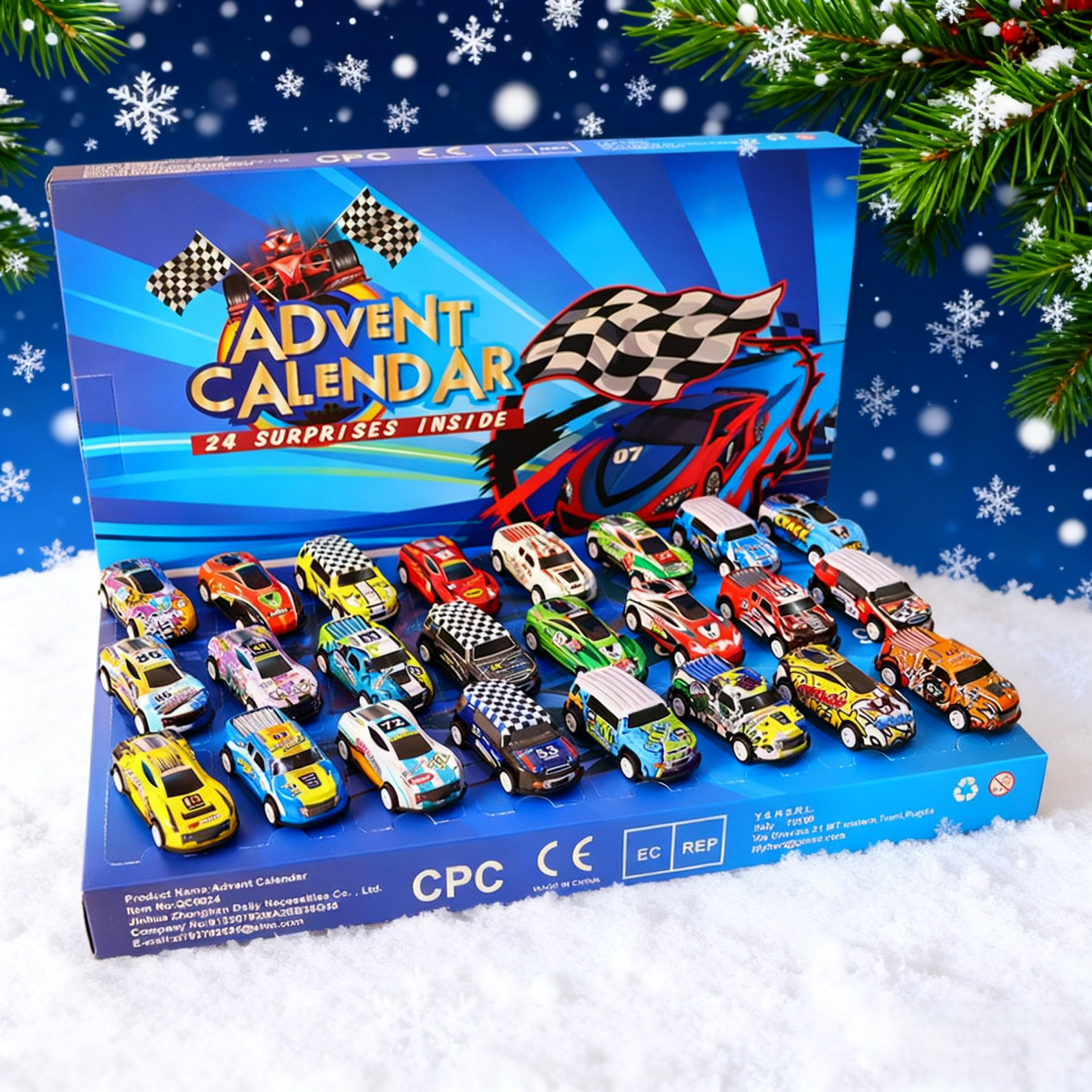 Christmas Countdown Calendar 24 Mini Cars Advent Calendar 2025 Toy Gift for Children - MyMoonLampAu
