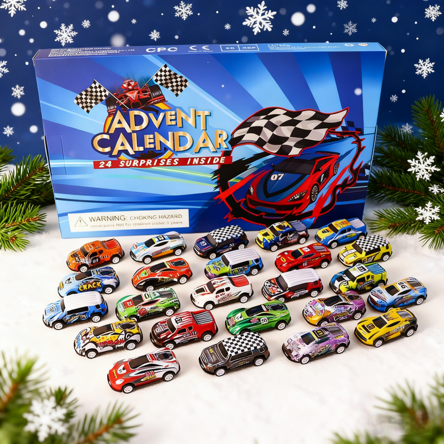 Christmas Countdown Calendar 24 Mini Cars Advent Calendar 2025 Toy Gift for Children - MyMoonLampAu