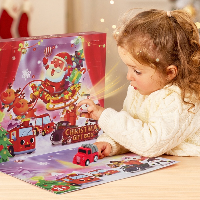 Christmas Countdown Calendar 24 Mini Cars Advent Calendar 2025 Toy Gift for Children - MyMoonLampAu