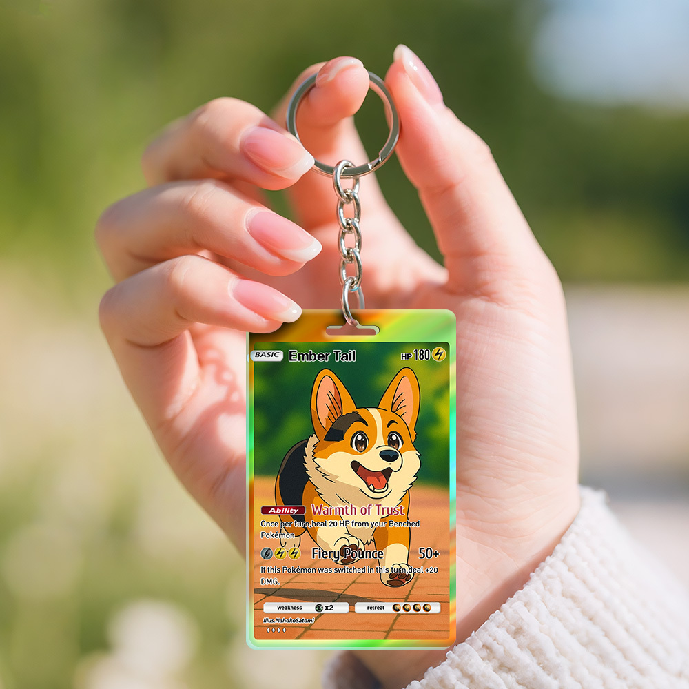 Custom Cartoon Photo Family Keychain Perfect Gift Personalized Gift with Photo & Text Acrylic Keychain Gift - MyMoonLampAu