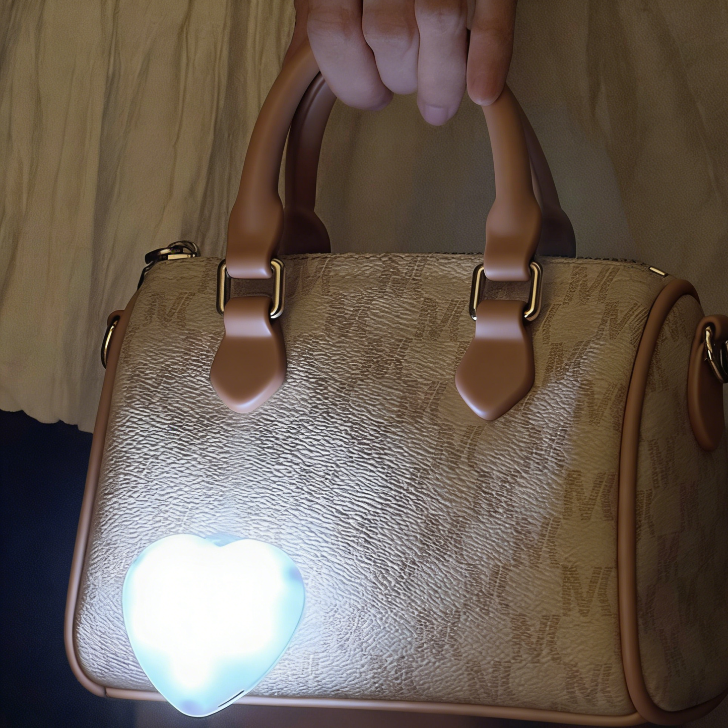 Cute Cat Paw Light Keychain Rechargeable Mini Bag Charm with Double Chain White Cat Paw Design - MyMoonLampAu