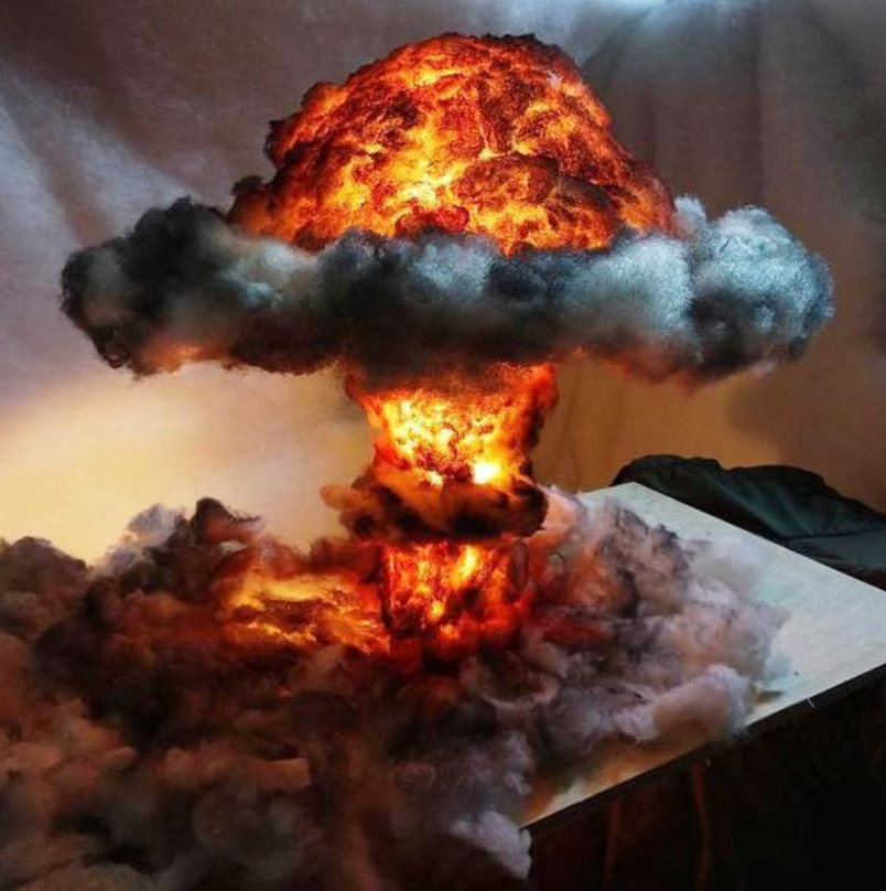 Nuclear Explosion Mushroom Cloud Lamp, Decoration lamp, Home Art Table Lamp